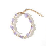 Amethyst Crushed Stone Baroque Natural Pearl Necklace