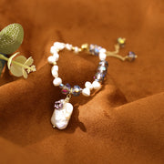 Original Baroque Green Crystal Freshwater Pearl Necklace