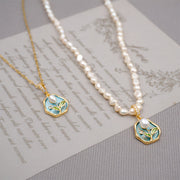 French Style Monet Oil Painting Necklace