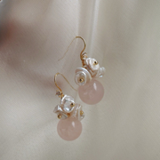 artisan baroque pearl handmade silver earrings