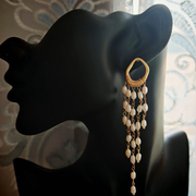 handcrafted sterling silver & natural pearl earrings