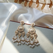 handmade retro baroque pearl earrings
