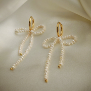 handmade original natural pearl earrings