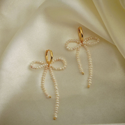 handmade original natural pearl earrings