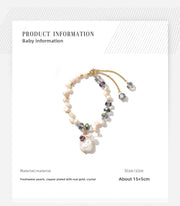 Original Baroque Green Crystal Freshwater Pearl Necklace