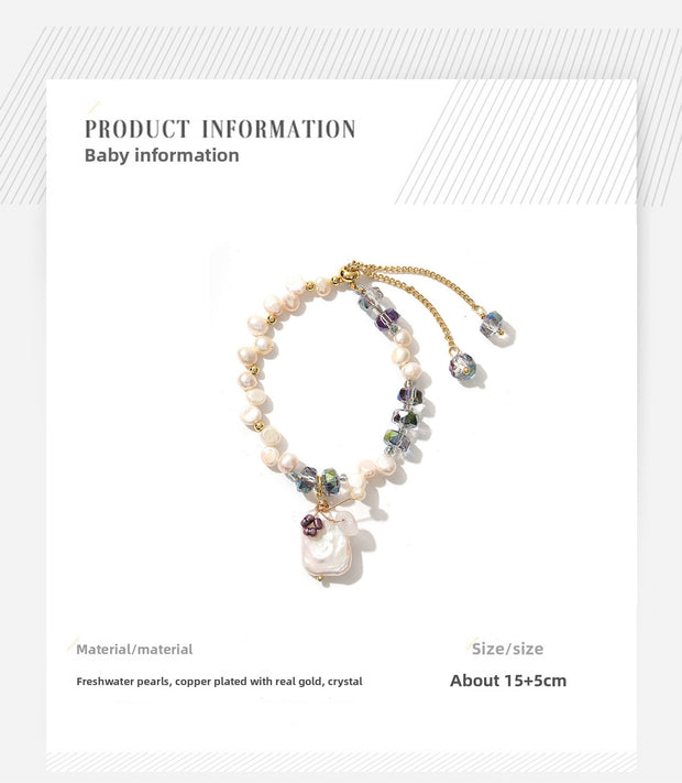 Original Baroque Green Crystal Freshwater Pearl Necklace