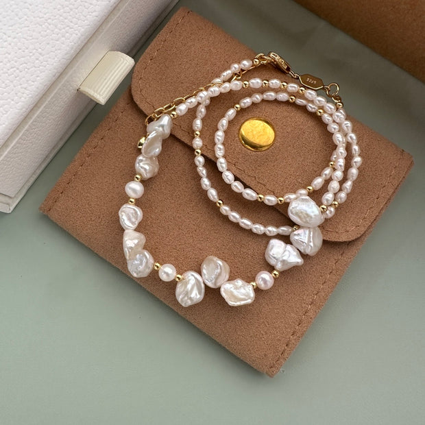 handmade baroque pearl necklace