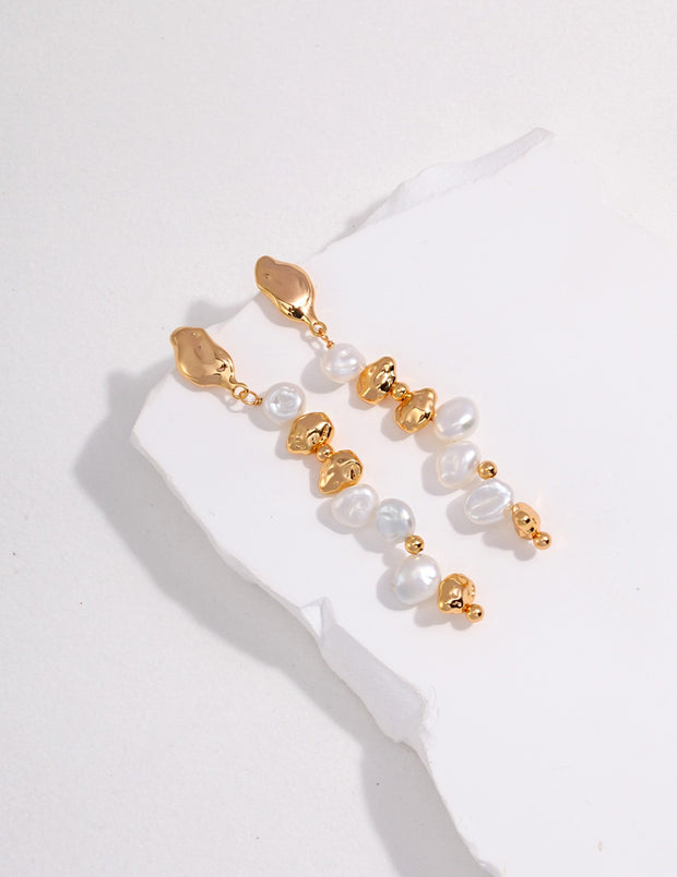 natural pearl sterling silver 18k necklace set