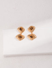 Sterling Silver Tiger Eye Earrings