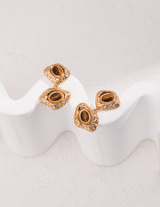 Sterling Silver Tiger Eye Earrings