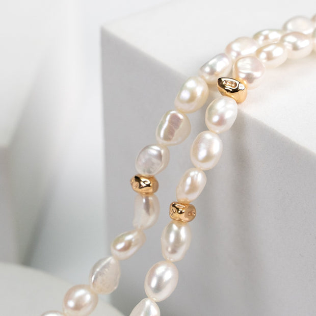 handmade natural baroque pearl necklace