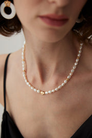 handmade natural baroque pearl necklace