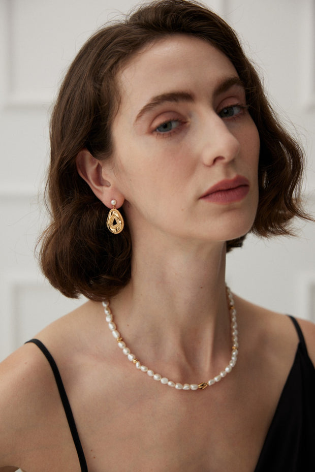 handmade natural baroque pearl necklace